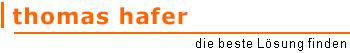 Thomas Hafer, ... die beste Lösung finden
